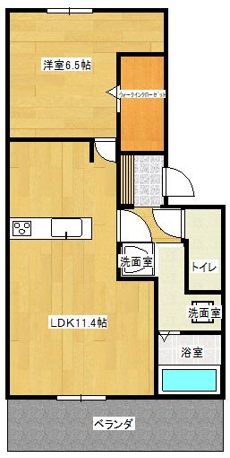 SAKURAパーク出水(1LDK/3階)の間取り写真