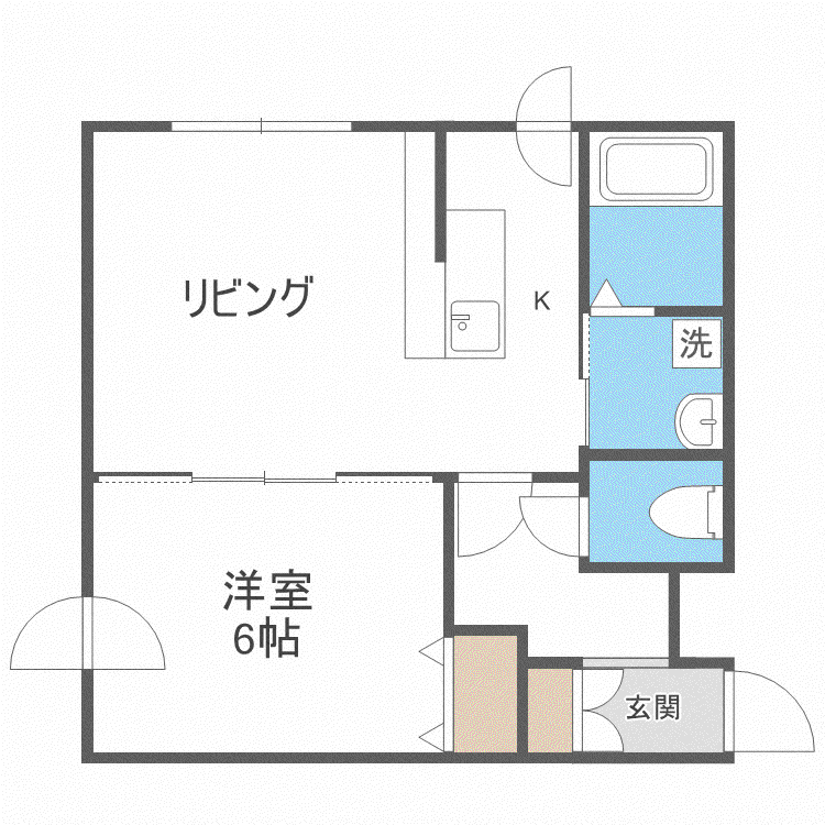 リトルポケット(1LDK/3階)の間取り写真