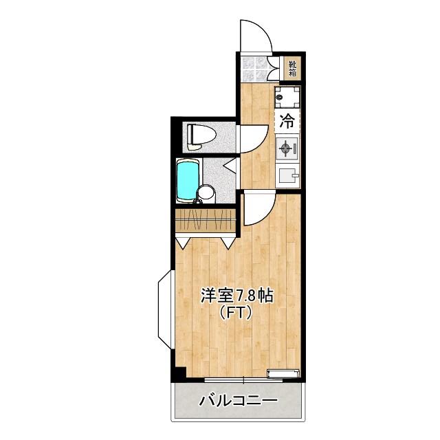 ジュネス宮前平(1K/2階)の間取り写真