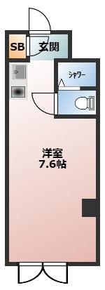 VILLAJEUNESSENISHIGAHARA(ワンルーム/2階)の間取り写真
