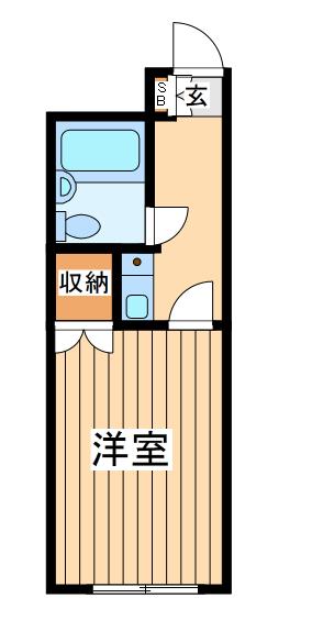 みすきゃんさす相模原(1K/1階)の間取り写真