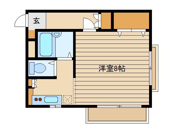 若尾ビル(ワンルーム/3階)の間取り写真