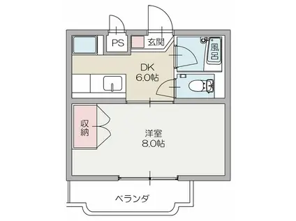 エルグランドK(1DK/3階)の間取り写真