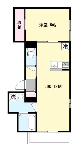 サンクレスト(1LDK/2階)の間取り写真
