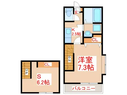 SPIRIT(1SK/1階)の間取り写真