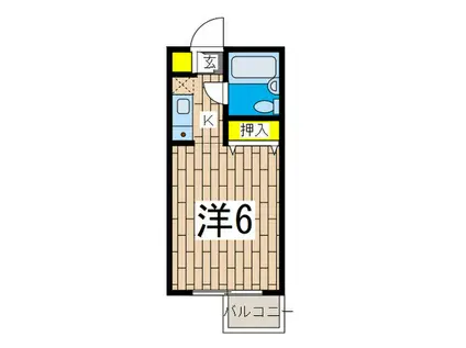 晴嵐マンション(1K/5階)の間取り写真