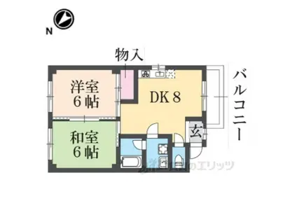 ヴィラコスモス(2DK/3階)の間取り写真