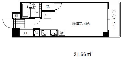 藤和シティコープ本山(ワンルーム/3階)の間取り写真