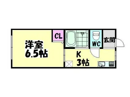 いずみ荘(1K/2階)の間取り写真
