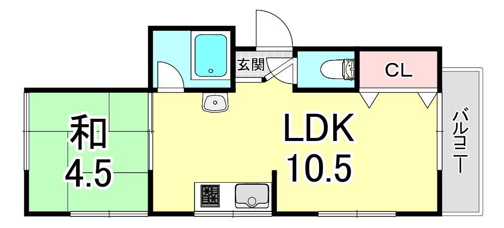 リアルティ垂水青山台(1LDK/3階)の間取り写真