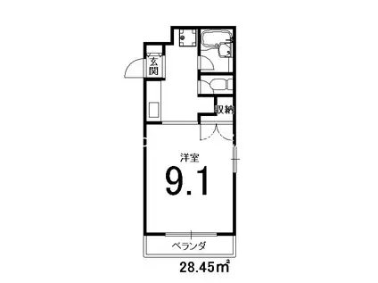 コア・ワン(1K/5階)の間取り写真
