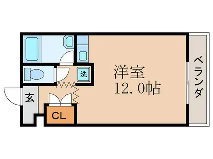 グレースコーポ(ワンルーム/5階)の間取り写真