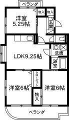 ヴィラ・ロイヤルマンション(3DK/3階)の間取り写真