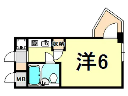 キューブ武庫川VI(ワンルーム/5階)の間取り写真