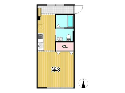 PARTIRE(1K/1階)の間取り写真