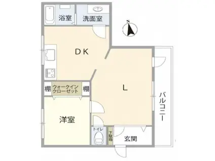 サンコーポ中広(1LDK/2階)の間取り写真