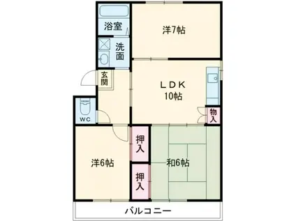 ハイツ五反田(3LDK/2階)の間取り写真