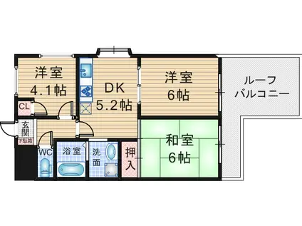 サニーサイド豊中(3DK/2階)の間取り写真