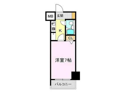 ファーストパレスIII(1K/1階)の間取り写真