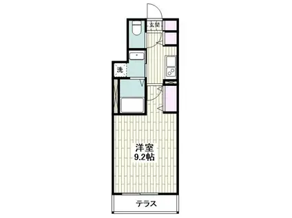 セレスティア江ノ島(1K/1階)の間取り写真