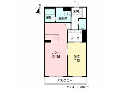 シャーメゾン今宿(1LDK/2階)の間取り写真