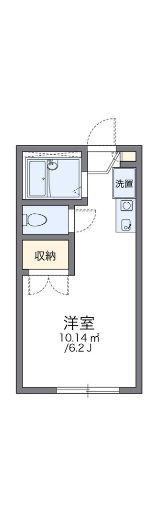 レオパレス江坂(1K/2階)の間取り写真