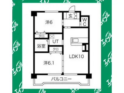 CIELO SERENO(2LDK/1階)の間取り写真