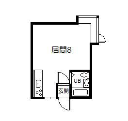 ブールヴァール2(ワンルーム/2階)の間取り写真