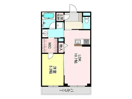 サンディーズレジデンス(1LDK/4階)の間取り写真