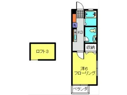 ブリオ横浜II(1K/1階)の間取り写真