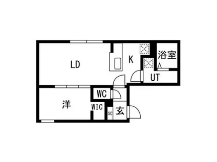 GRACE学園前(1LDK/2階)の間取り写真
