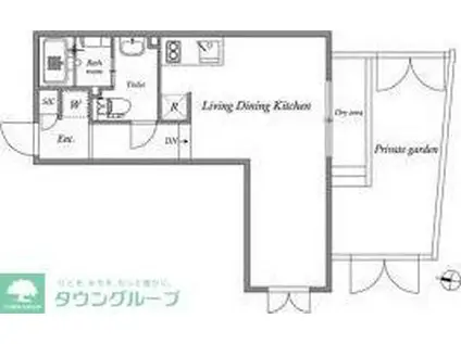 ALERO参宮橋(ワンルーム/1階)の間取り写真