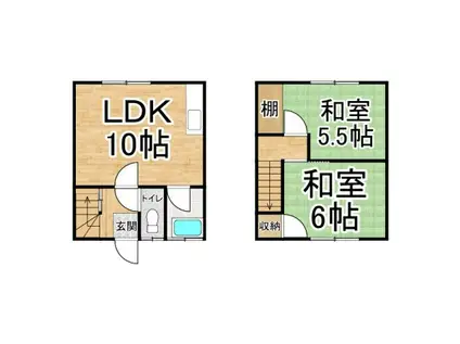 サクラコート1(2LDK/1階)の間取り写真