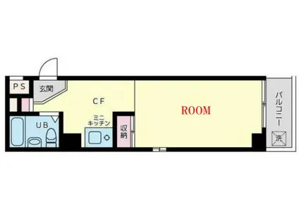 アイナレア掃部山(ワンルーム/3階)の間取り写真