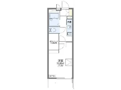 レオパレスNEW GREENII(1K/2階)の間取り写真