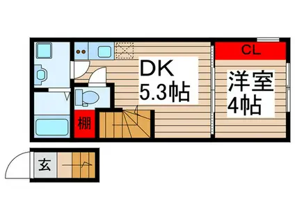 GIORNO八柱(1DK/2階)の間取り写真