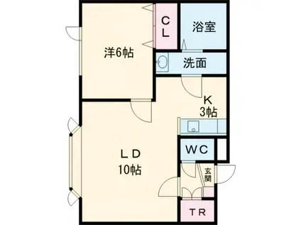 エスパニア名寄I(1LDK/1階)の間取り写真