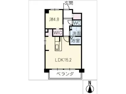 ドヌール諏訪(1LDK/3階)の間取り写真