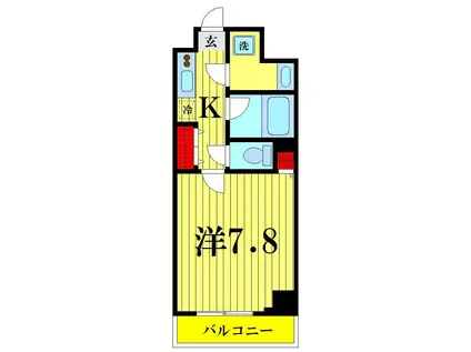 トレ・デル・シエロ向島(1K/7階)の間取り写真