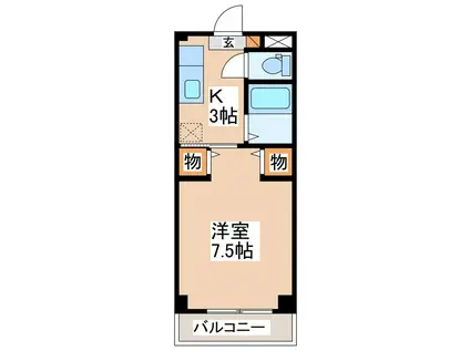 コーポあじさい(1K/2階)の間取り写真