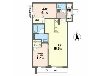 バルビゾン花園(2LDK/3階)の間取り写真