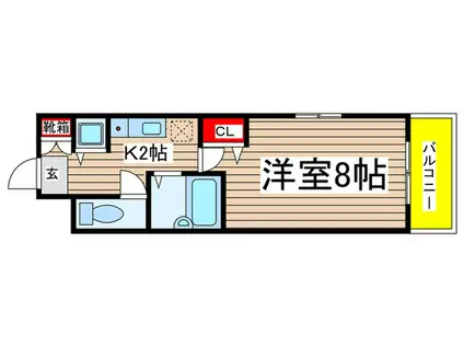 DAITOKU(1K/2階)の間取り写真