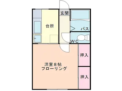 スターハイツ(1K/1階)の間取り写真