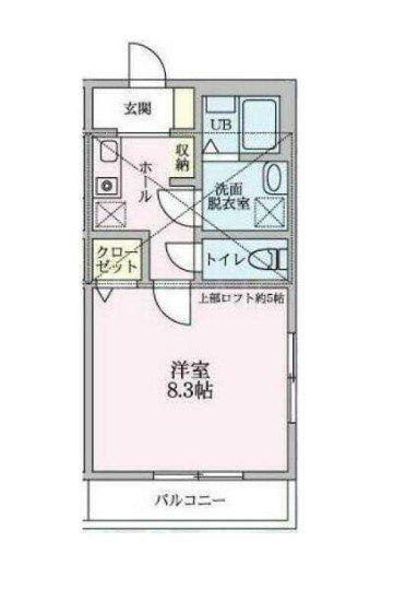 グリーンヒル光ヶ丘(1K/2階)の間取り写真