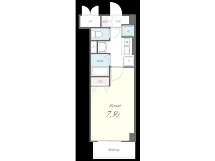 プラン ソレイユ(1K/2階)の間取り写真