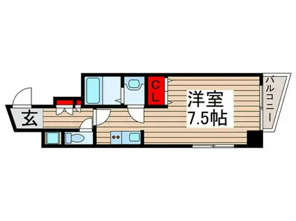 コート八千代台(ワンルーム/2階)の間取り写真