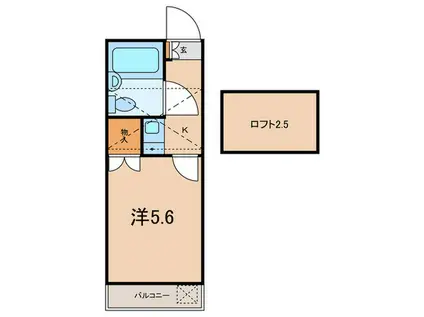 アネックス宮前平(1K/1階)の間取り写真