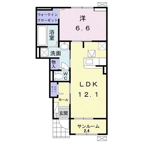 アーティクル IV(1LDK/1階)の間取り写真