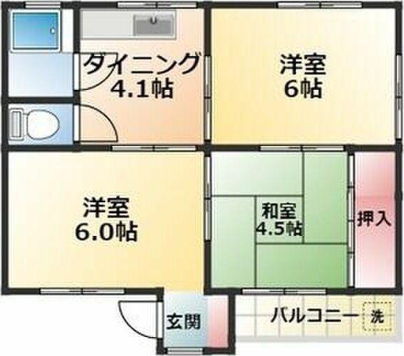 第3近藤ビル(3DK/5階)の間取り写真