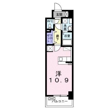 ハイド マークス(ワンルーム/1階)の間取り写真